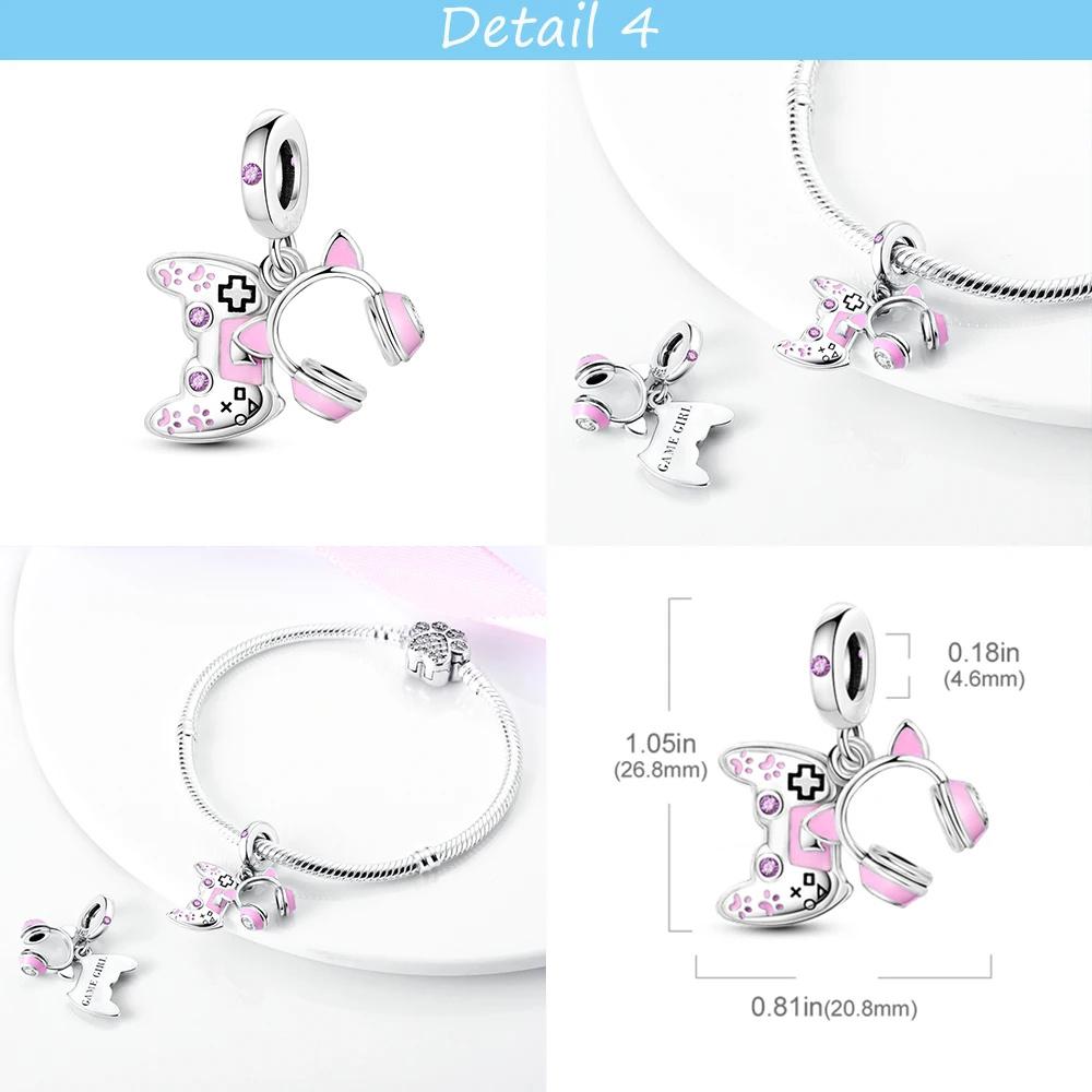 copper Plated Oiginal Design Color Music Guitar Microphone Dangle Charm Compatible With Bangle Bracelets Bead Women Do It Yourself Jewellery Making