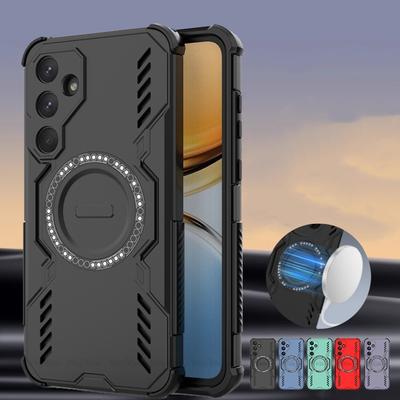 For Samsung A55 Case Cover Samsung Galaxy A55 Capas Annular Magnetic Hard Shockproof Magsafe Wireless Charge Fundas Samsung A55