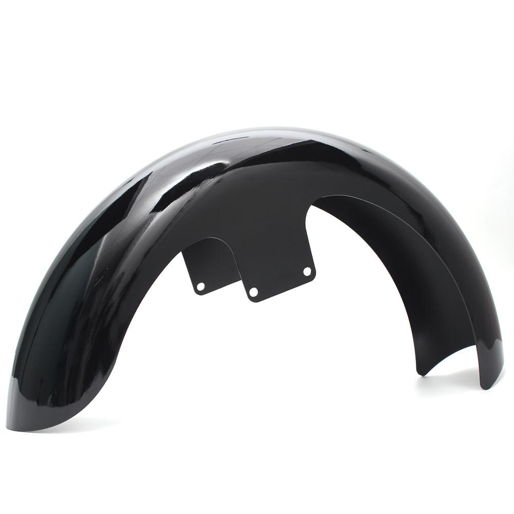 Motorcycle 19" Black Wheels Wrap Front Fender Mudguard Heavy-Duty Steel For Harley Touring Road King Electra Street Road Glide