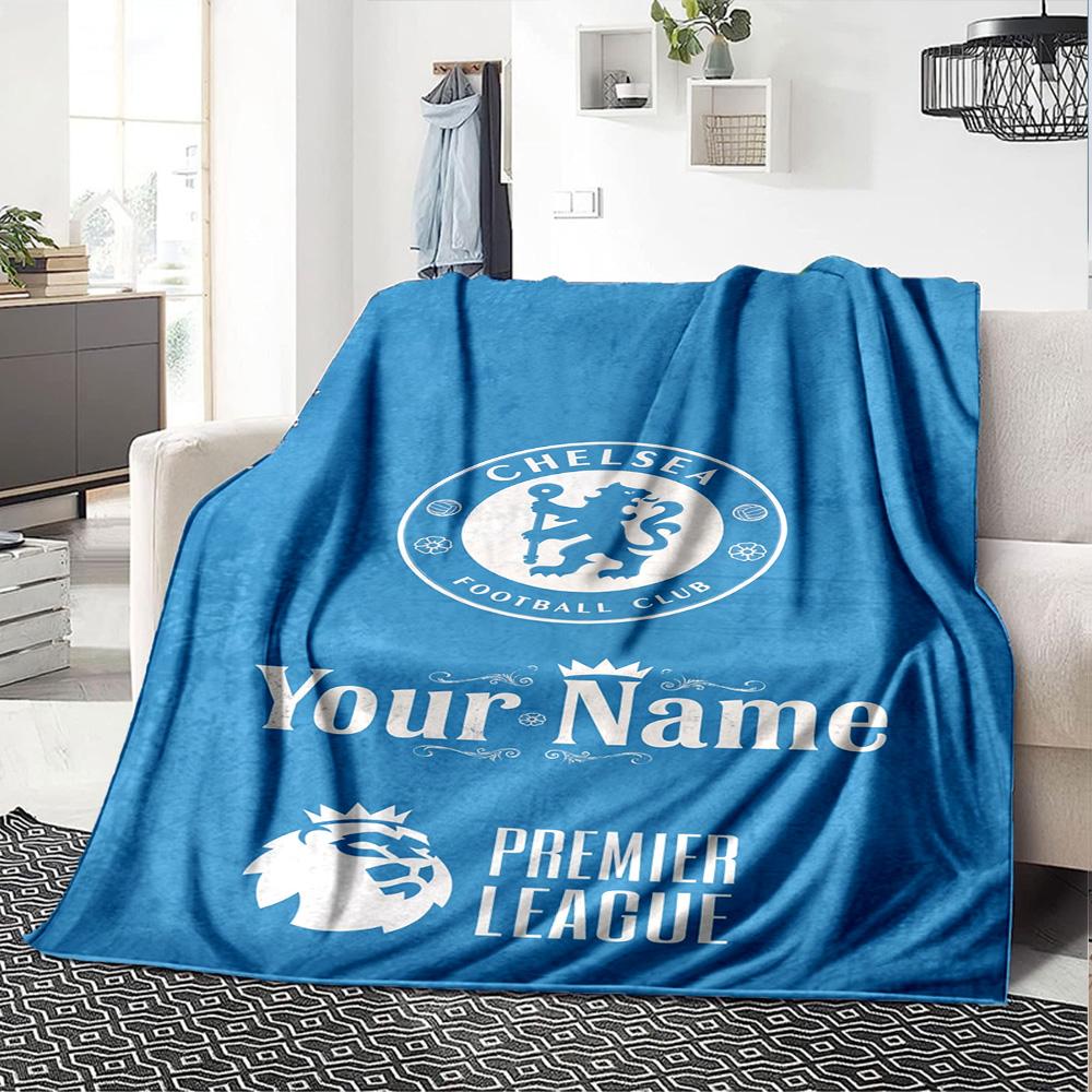 Chelsea Fc Football Player Customize Text Blanket Throw Customizable Blanket Warmthful Decor Perfect for Bedding Picnics Office Couch