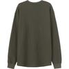 North Long Sleeve Cut and Sew Long Warm Waffle Crew New Taupe L [The Face] T-shirt L/S