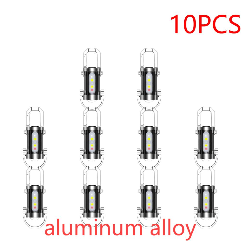 Rechargeable Keychain Flashlights 800 Lumens COB LED Work Light 7 Modes Emergency Keychain Light for Walking Hiking Emergency