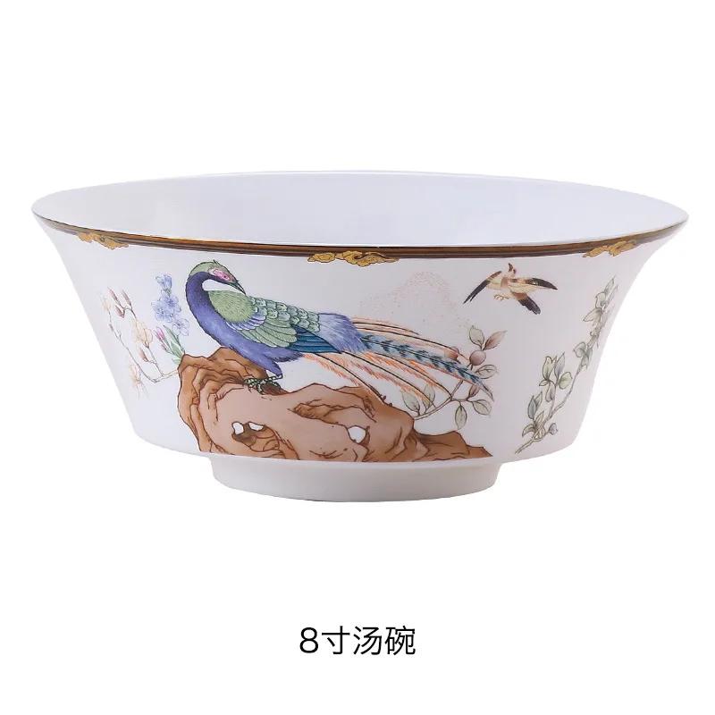 High-end Exquisite Bone China Dinner Plate Gilded Animal Pattern Cooking Dishes Dessert Salad Plate Hotel Kitchen Tableware New