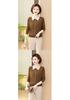 Elegant Knit Lapel Sweater for Middle-aged and Elderly Women—Long Sleeve Base Layer for Spring and Autumn