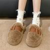 Thick-soled Fluffy Slippers for Women To Wear 2025 Autumn and Winter New Muffin Half Slippers High-end Bag Head Cotton Shoes Children