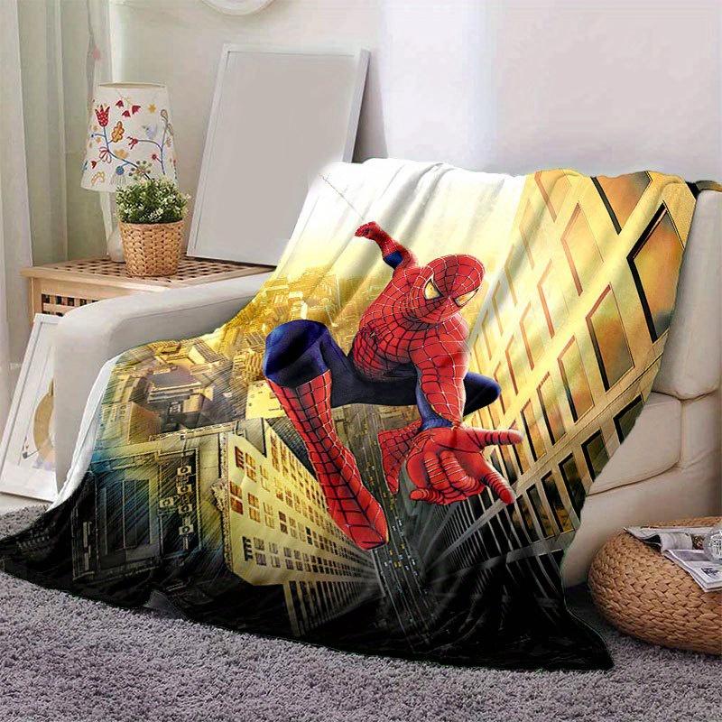 Spider-man Cute Printed Blanket Rectangular Soft Comfortable Modern Style Polyester