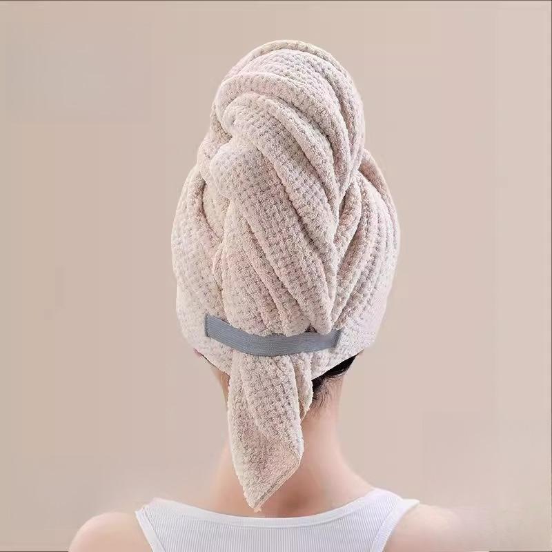 

2025 New Dry Hair Cap Super Water Absorption Quick Drying Increase Hair Dry Hair Towel Long Hair Women s Bag Head Towel кавовий