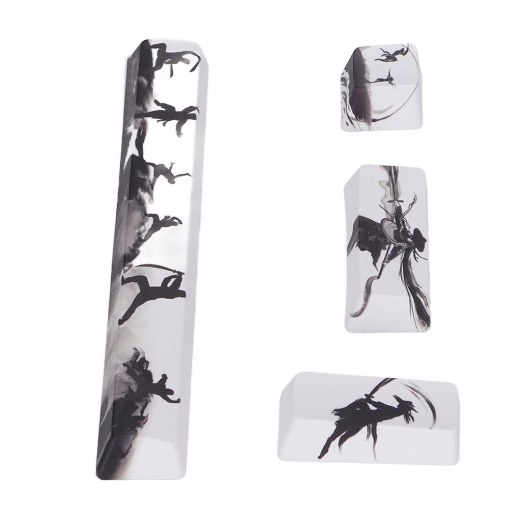 4 Buc. Taste Personalizate Senzație Confortabilă Culoare Durabilă Model Desen Animat Taste DIY PTB pentru Mecanice