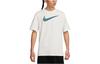 Nike T Shirts Men's White Crew Neck Moderate Straight Fit FV8407-121
