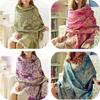 Elegant Floral Print Scarf For Women In Vibrant Colors Thick Warmth And Stylish Design Ideal For Winter And Air Conditioning