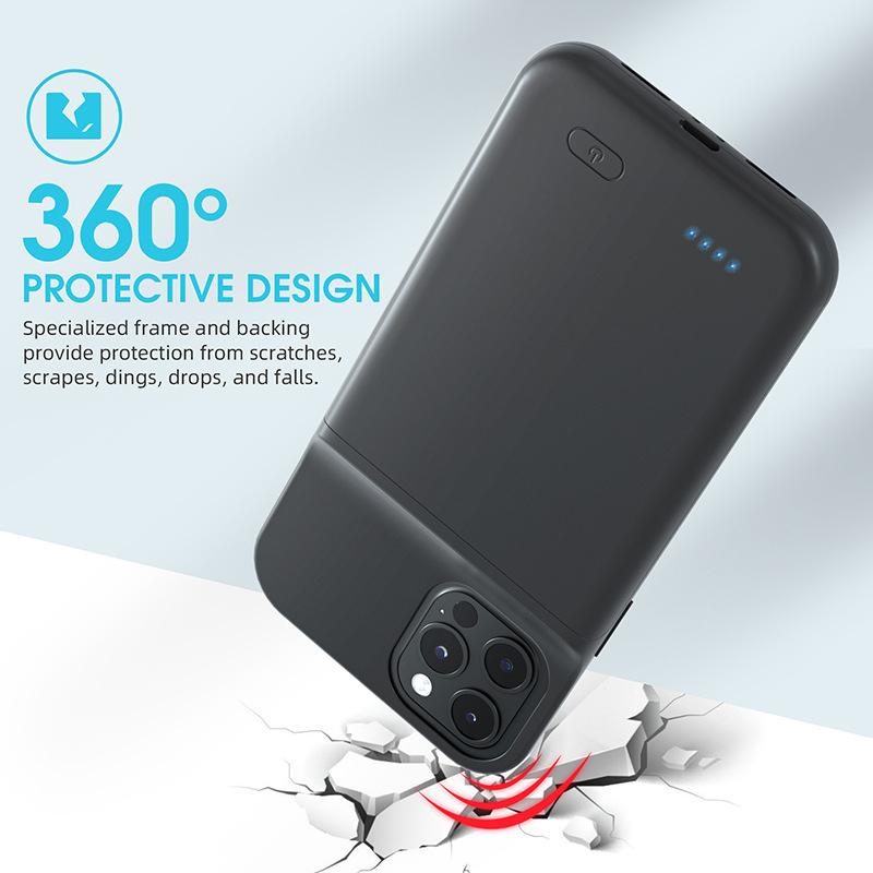 Custodia Caricabatterie Ultra Sottile per iPhone 16 15 14 13 12 11 Pro Max 13 12 Mini X XS Max XR 6 7 8 SE 2 Custodia di Ricarica Power Bank