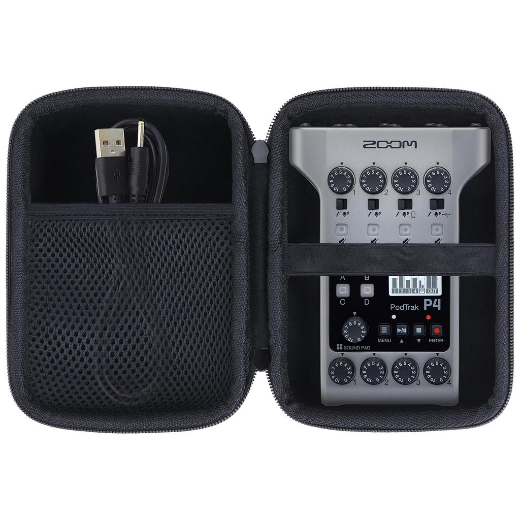 Lebakort Storage Case Compatible with Zoom PodTrak P4 Podcast Recorder