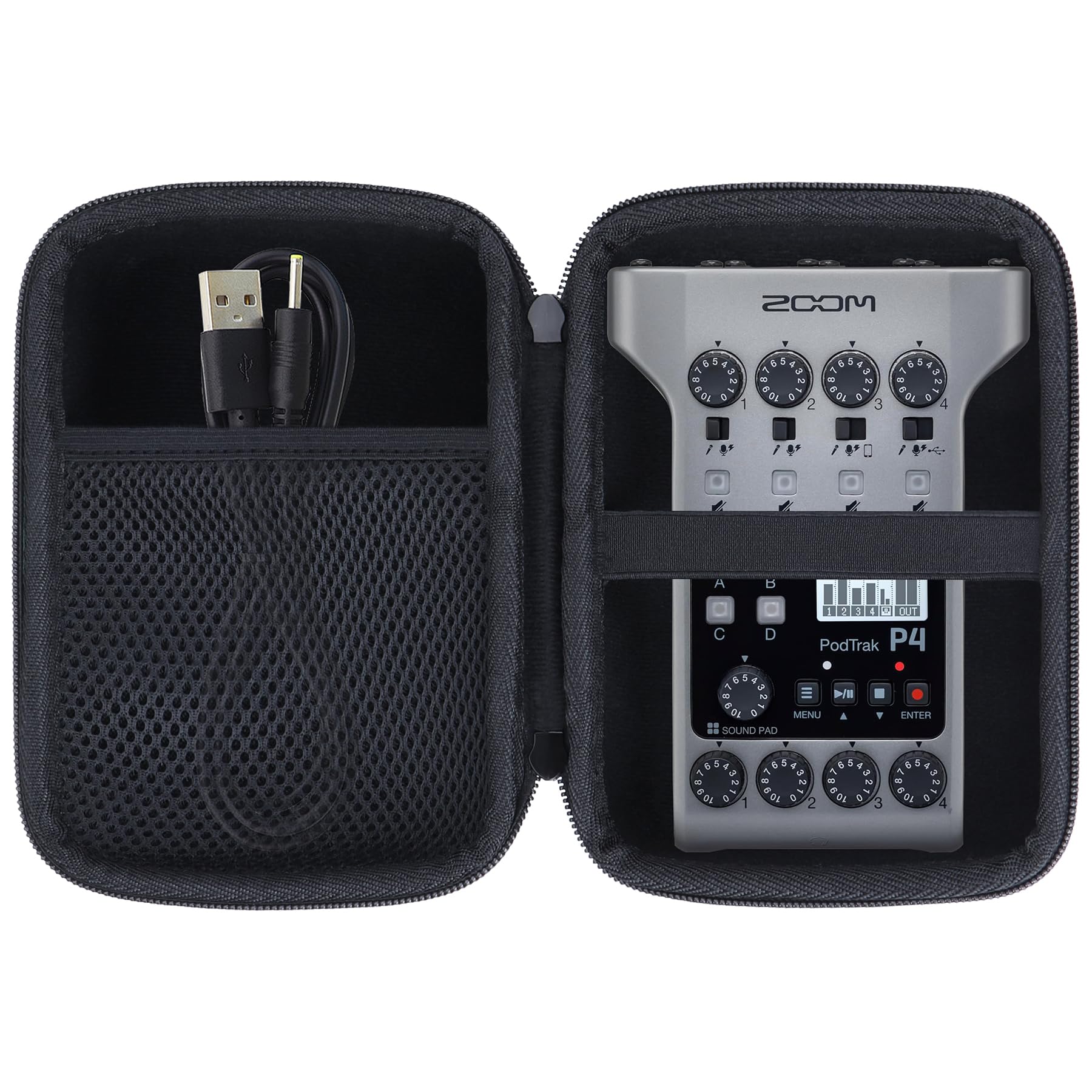 

Lebakort Storage Case Compatible with Zoom PodTrak P4 Podcast Recorder