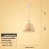 Creative Bamboo & Rattan Pendant Light for Bedroom, Japanese Restaurant, or Teahouse