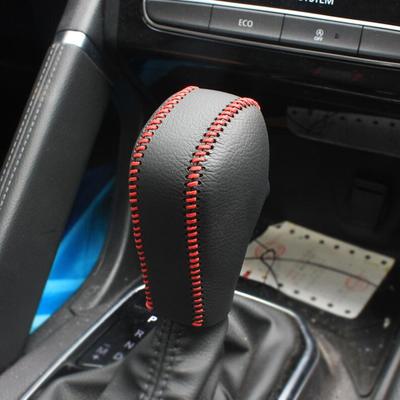 Car Gear Shift Knob Cover For Renault Koleos Kadjar 2017- Leather Gear Shift Grip Handle Case Gearbox Shift Knob