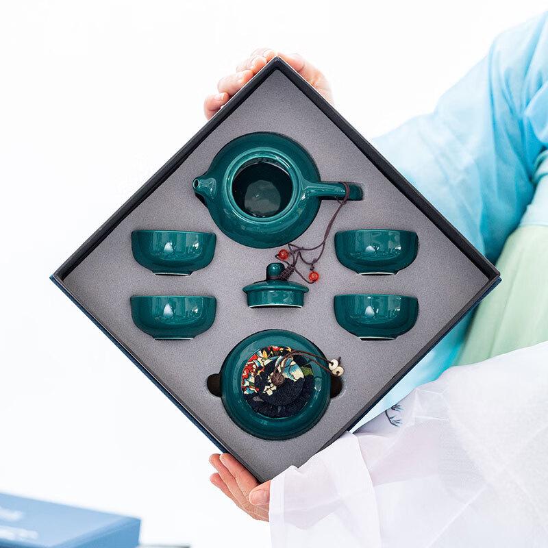 Elegant Chinese Ceramic Kung Fu Tea Set