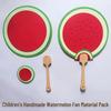 Colored Cardstock DIY Watermelon Cartoon Hand Fan Kit for Kids