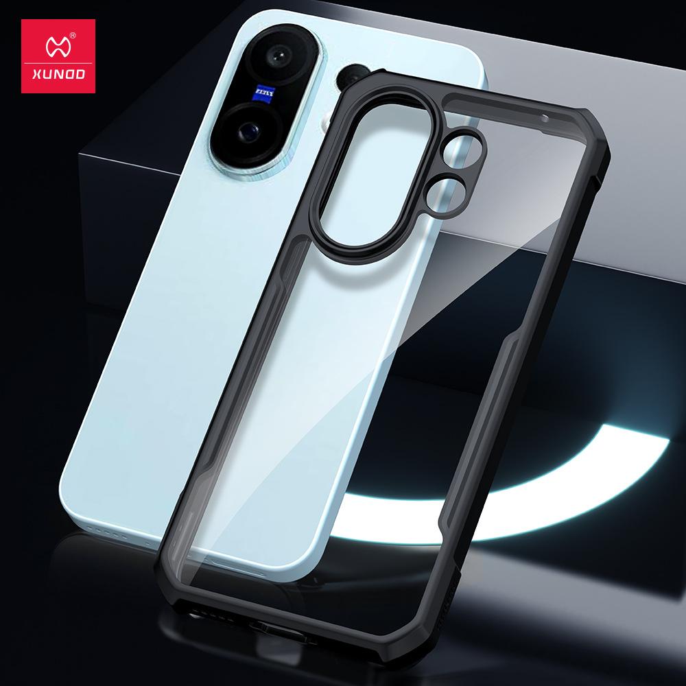 

For Vivo S30 Pro mini X200 FE Case XUNDD Casing Airbag Anti Fall Bumper Protective Shell Transparent Phone Cover For Vivo S30 Pro mini чёрный