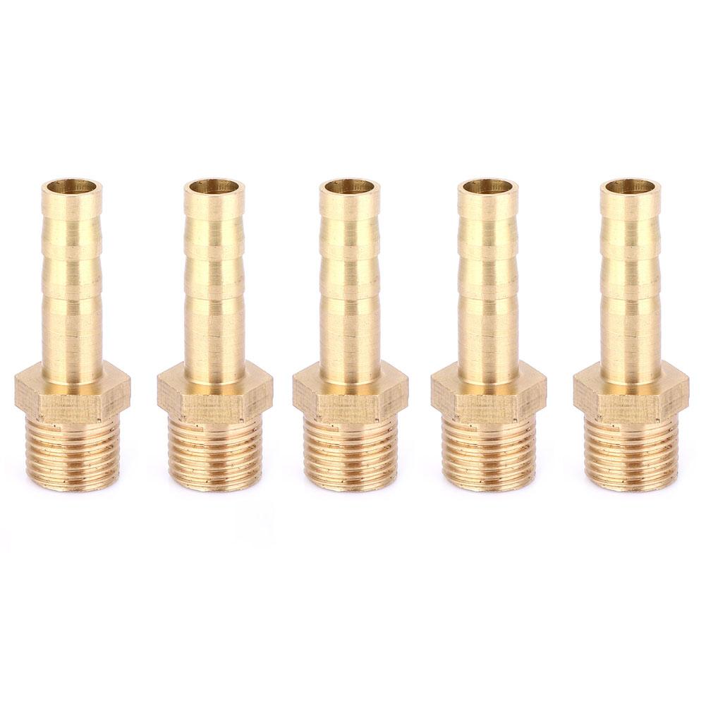 5pcs G1Celsius8 Male Thread Barb Connector Brass Pipe Fitting Connector Joint for Gas Liquid