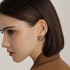 Temperament Irregular Earrings Light Luxury Geometric Circle Earrings Ladies Ear Studs  Wedding