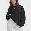 Autumn Winter Women Loose Velvet Sweatshirt Fashion Solid Color Top