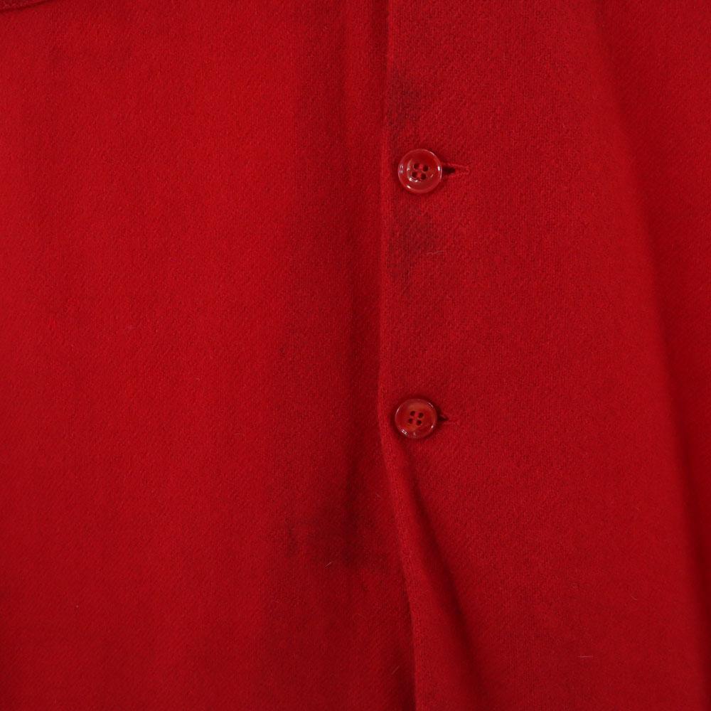 McGregor 50s 60s Wool Vintage Long Sleeve Open Collar Shirt S Red Men's Used