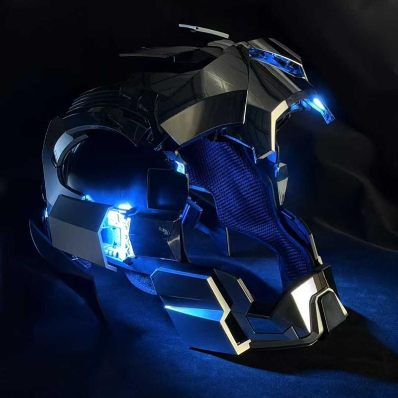 Iron Man Mk17 Jarvis Voice Controlled Auto Open Close Electronic Helmet Mask Face Cover Collectible Plaything Decoration For Superhero Fans