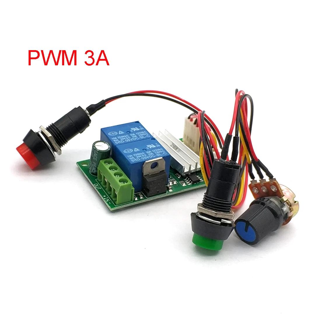 

PWM DC Motor Speed Regulator Controller Board Adjustable Speed Control Reversible PWM Relay Module DC 6V-28V 12V 24V 3A 21kHz PWM 3A