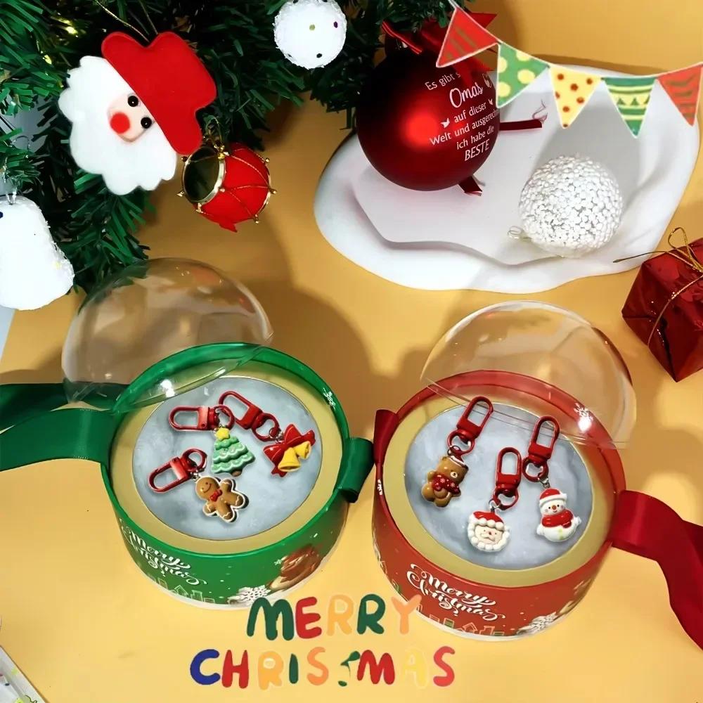 Christmas Candy Box Transparent Ball Hug Bucket Christmas Eve Apple Box Dessert Mousse Gift Packaging Bags Party Gifts Empty Box