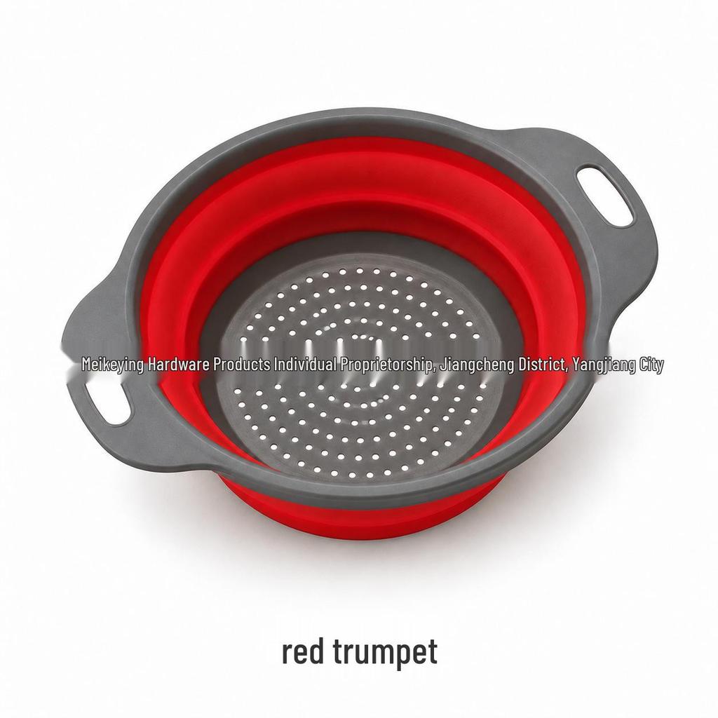 Dual-Use Folding Cutting Board & Telescopic Draining Basket for Vegetables and Fruit Washing