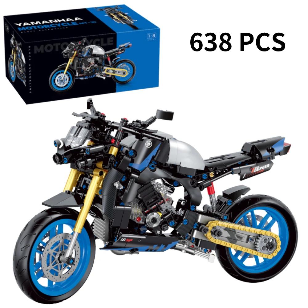 Non-Toxic Technical Motorcycle Building Blocks 1:8 Scale Model Kit For Kids/Adults Road Racer Bricks Toys (Halloween/Birthday Gift)