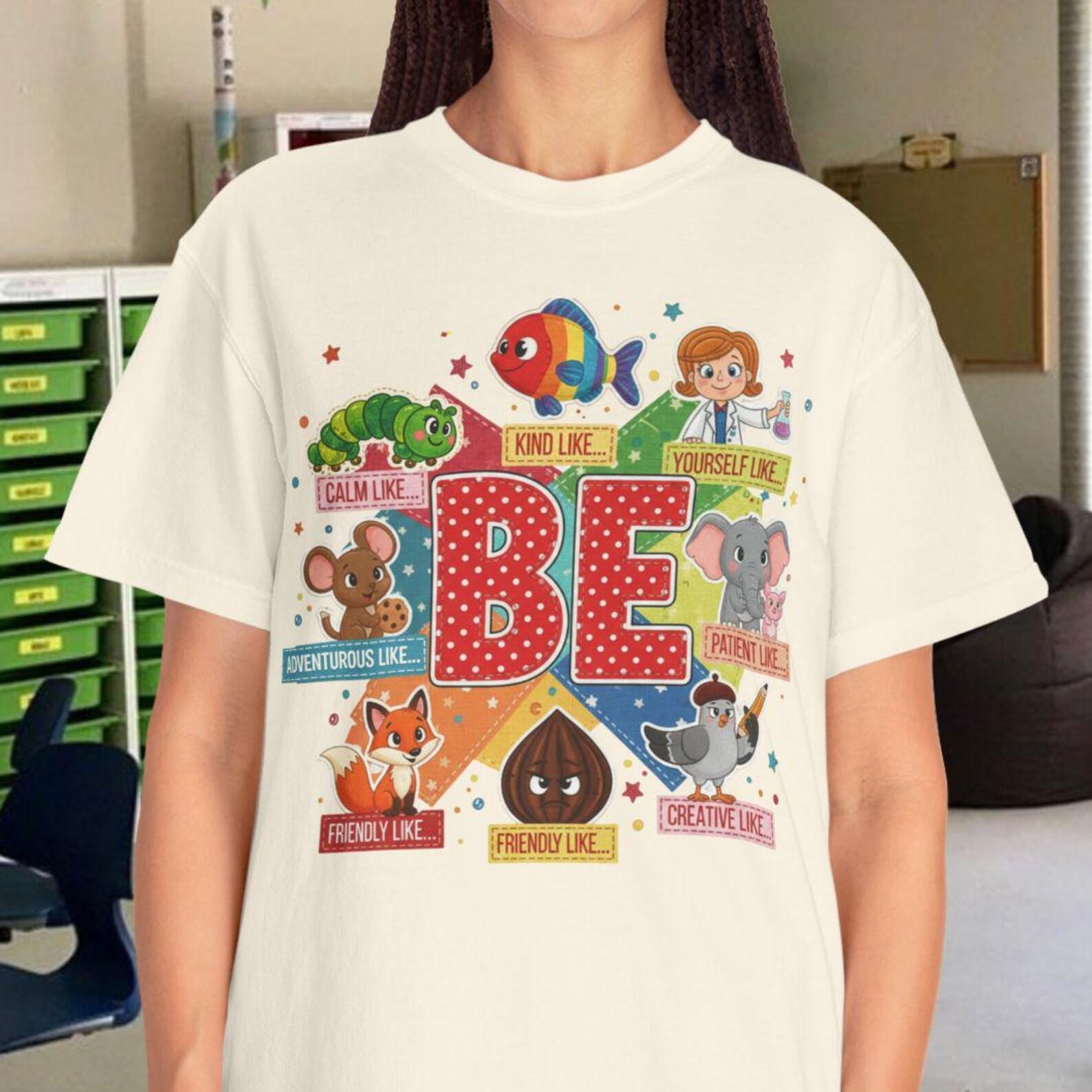 Be Kind Teacher Shirt, Comfort Colors Classroom Sticker Collage Tee, Elementary School Teacher T shirt, Kindergarten Teacher T shirt 2XL