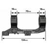 Ryohinbuhin Evolution Gear 30mm Diameter Scope Mount Geissley AR15 Super Precision 1.54 Inch Replica 20mm Rail Hard Anodized BK Black
