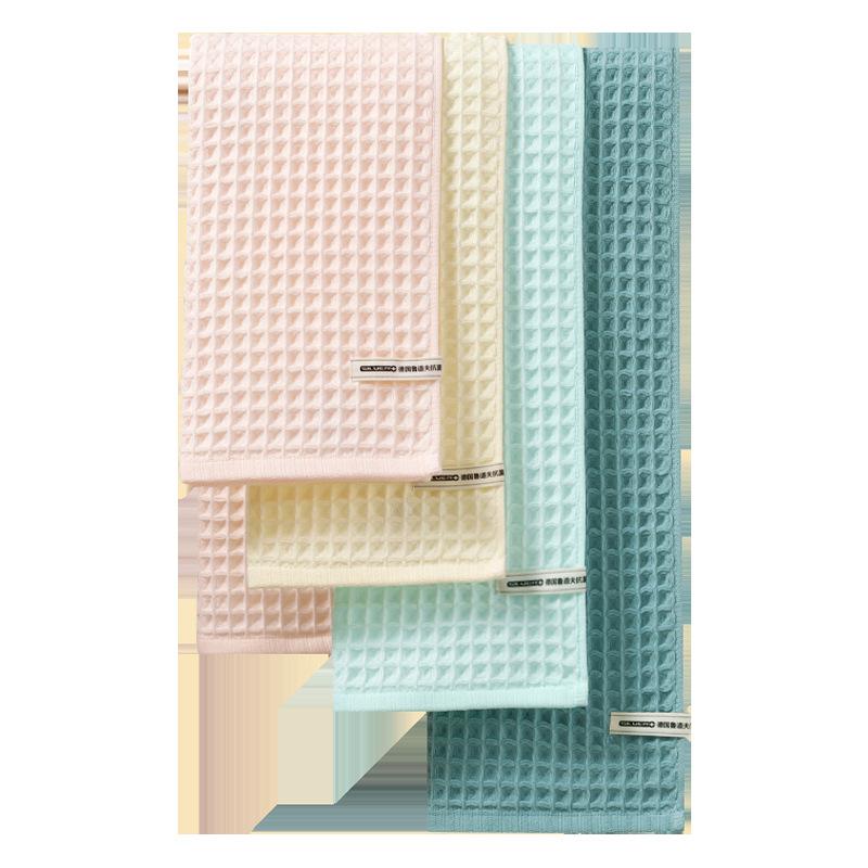 Antibacterial Pure Cotton Towel Bath Towel Waffle with Suspended Rope Gauze Three-piece Set of Cotton Bath Towel Absorb Water