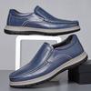 Spring and Autumn Casual Leather Shoes Men's Lazy One-Pedal Shoes Men's Soft-soled Medium and Old Shoes