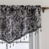 1PC Nuan Series Vintage Luxury Bead String Decorative Valance Jacquard Short Window Valance for Living Room Bedroom Home Decor