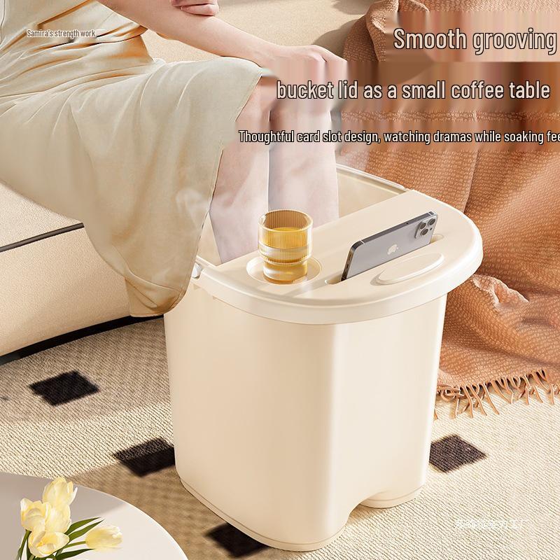 High Calf Foot Bath Basin: Deep, Thick Plastic Insulated Bucket