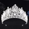 Water Drop Shape Tiara Hair Crown Rhinestone Bridal Wedding Crown Hair Accessories  Party Event
