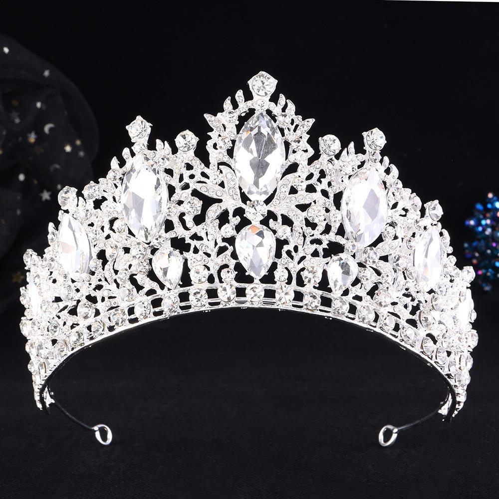 Water Drop Shape Tiara Hair Crown Rhinestone Bridal Wedding Crown Hair Accessories  Party Event