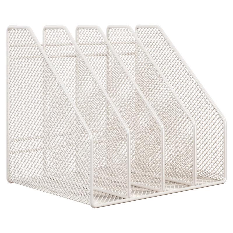 Metal Desktop File Organizer: Hanging Shelf & Storage Basket