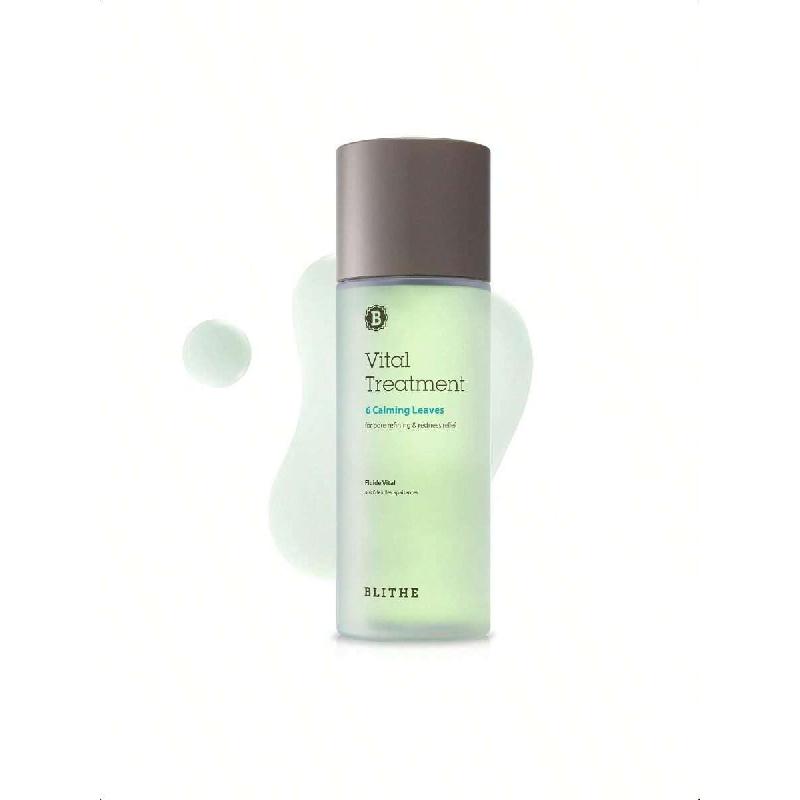 Blithe Korean Skin Care Products 6 Leaves Clear Essence150ml For Rosacea & Redness Relief, BHA Toner Cooling Moisturizer For Face, Blackhead