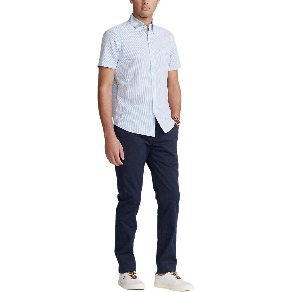 Polo Ralph Lauren Classic Fit Cotton Poplin Short Sleeve Shirt Men Shirts 710833826-003