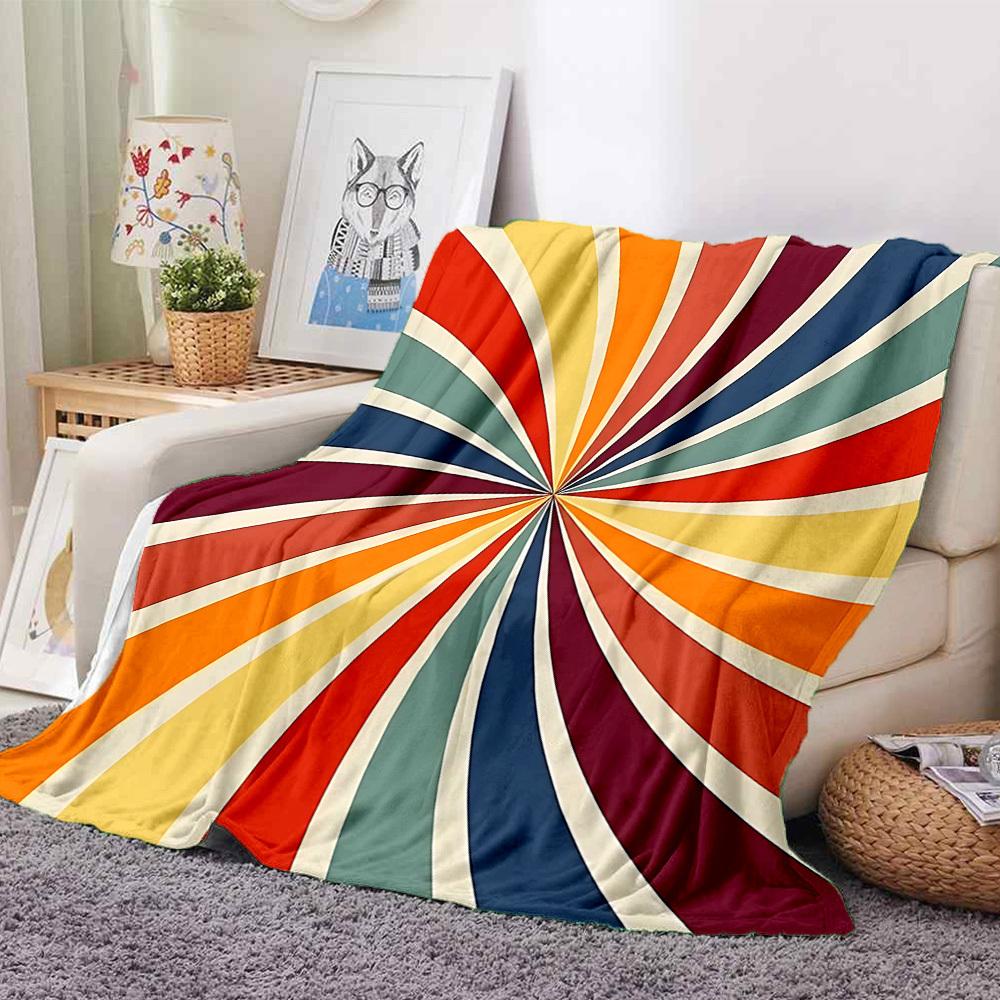 1 Stück Decke mit Sonnenstrahlmuster, Leichte Flanelldecke für Sofa, Bett, Reisen, Camping, Wohnzimmer, Büro, Couch, Stuhl und Bett