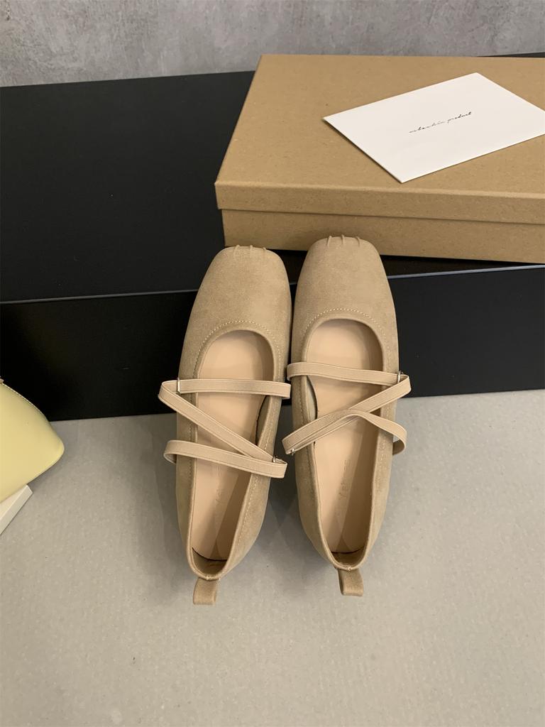 Fashion Fashion Shallow Women Ballet Flats Dance Shoes Casual Female Soft Footwear Lady Fashion Elastic Band Women Flats Slip On Shoes