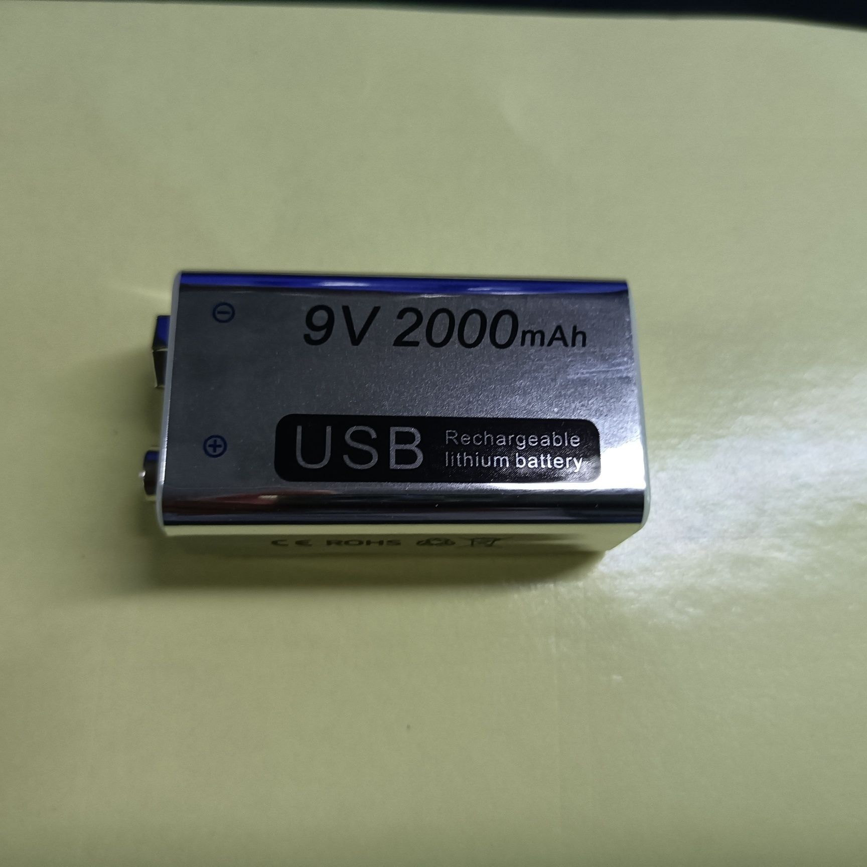 

Литий-ионная аккумуляторная батарея 9 В — литий-полимерная батарея большой емкости для мультиметра, гитары и микрофона 9V 2000mAh