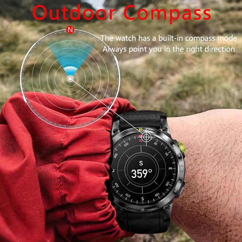 2025 New GPS Smart Watch Women AMOLED Full Touch Screen Compass Sport Fitness Heart Rate Blood Pressure Bluetooth Call Smartwatch