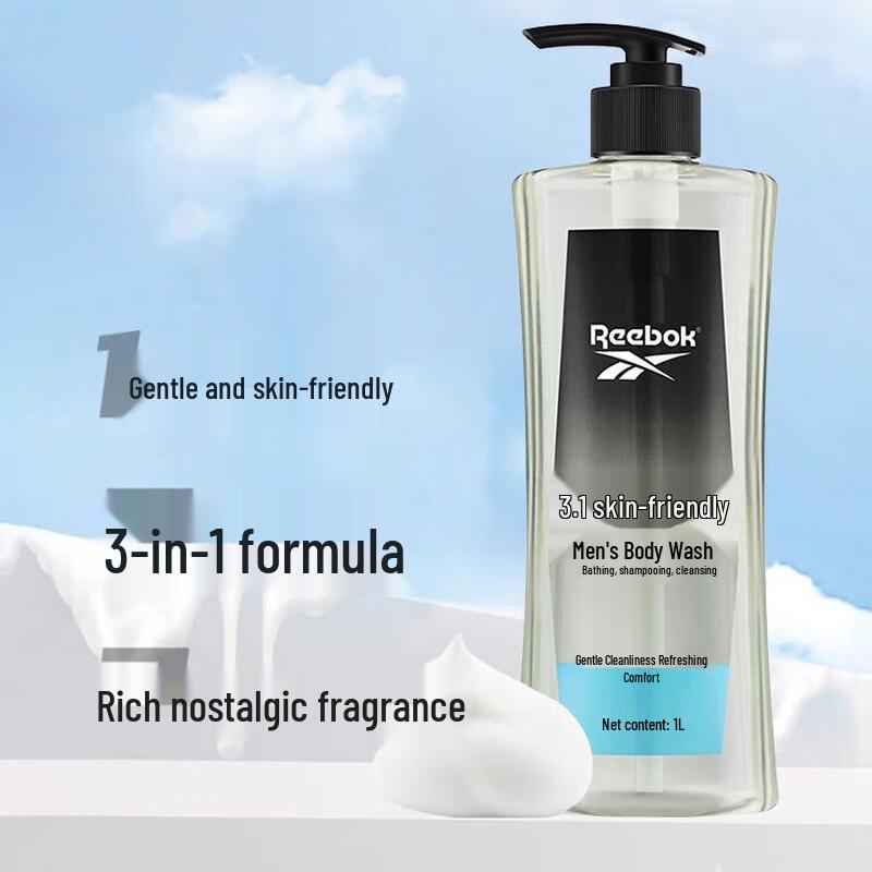 Reebok Men s 3-in-1 Body Wash, Shampoo & Face Cleanser