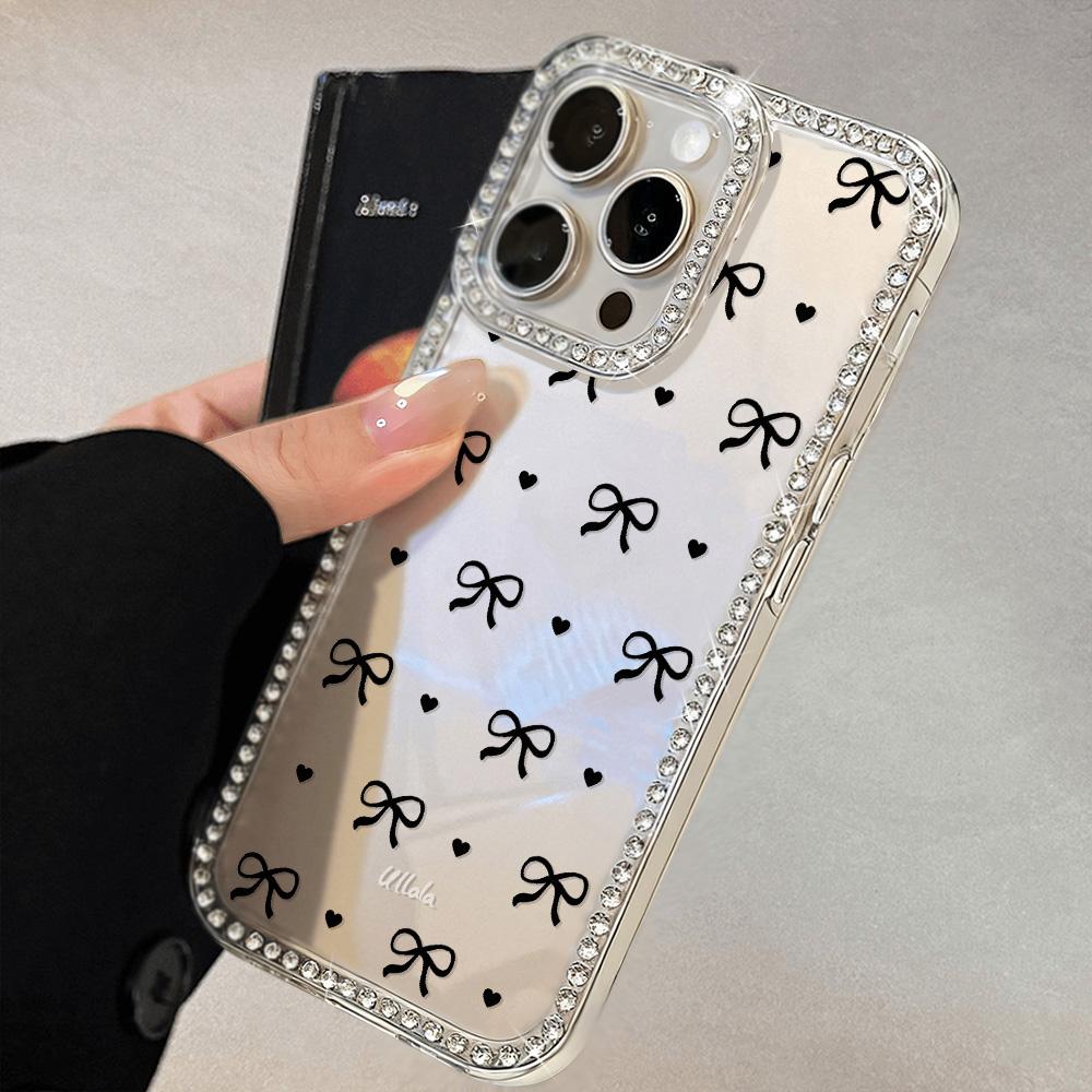 Bracelet Chain Phone Case For iPhone 17 16 15 13 14 for 17Air 17 12 14 16 Pro 17 14 16 Pro Max Sparking Diamond Cute Pattern Hard Cover With Lanyard