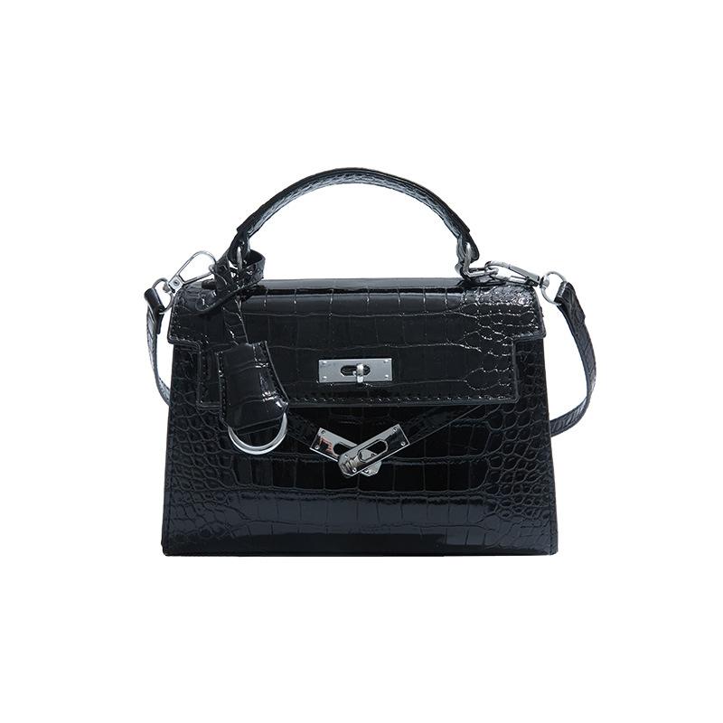 Popular Popular High-end Sense Niche Retro Crocodile Pattern Portable Kelly Bag Versatile Temperament Light Luxury Messenger Bag Woman