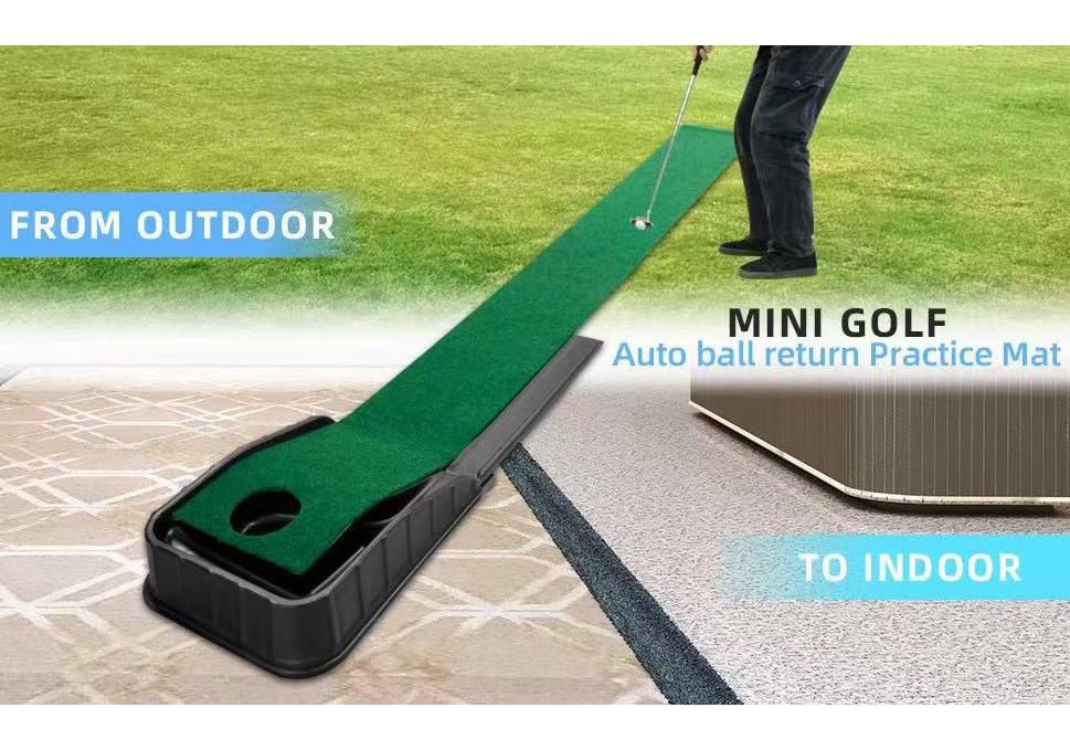 Golf Single Hole Flocking Putter Practice Mat